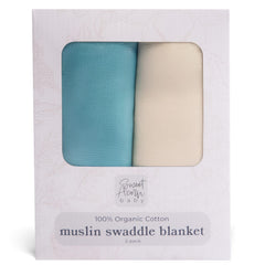 Sweet Acorn muslin swaddle close-up fabric showing soft, breathable texture.