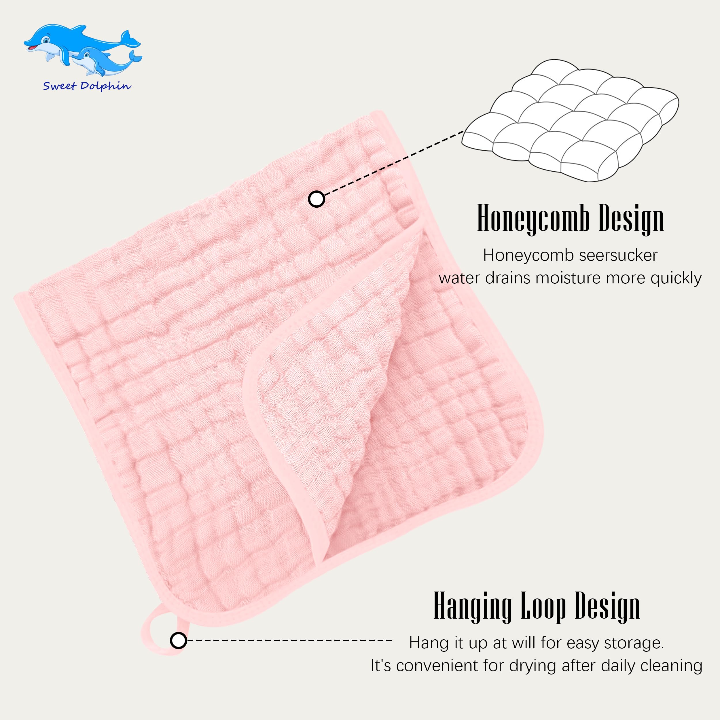 SWEET DOLPHIN 100% cotton muslin cloth for babies.