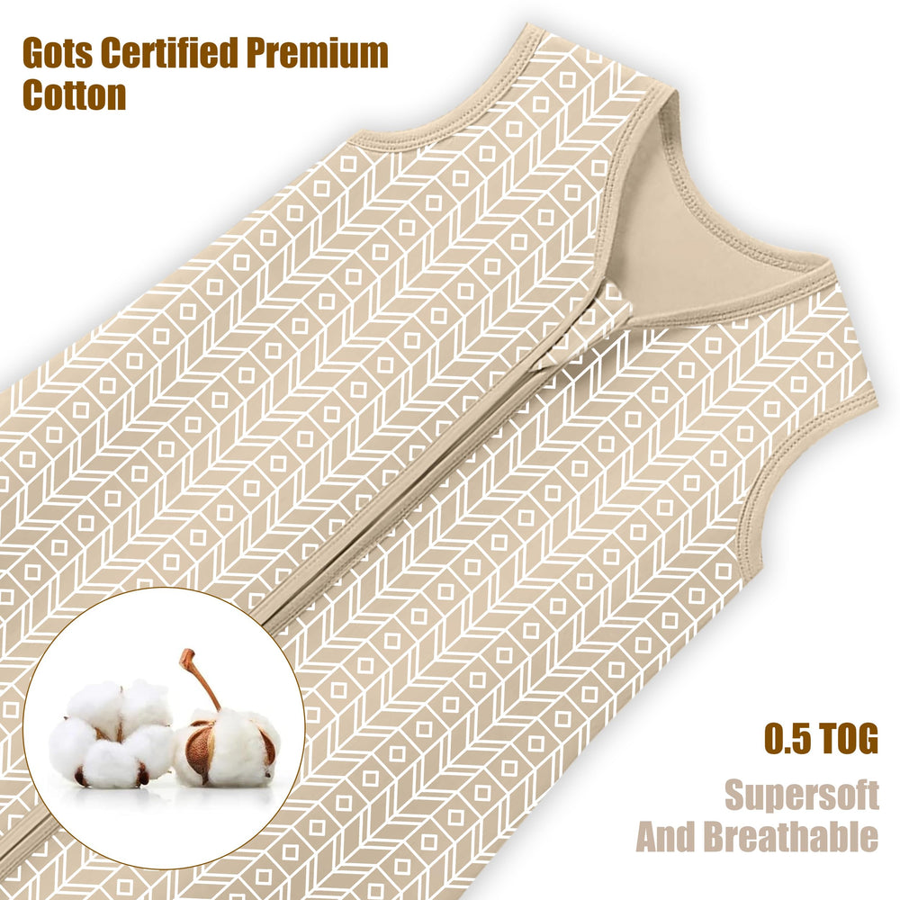 SWEET DOLPHIN 2-way zipper sleep sack facilitating quick diaper changes safely.