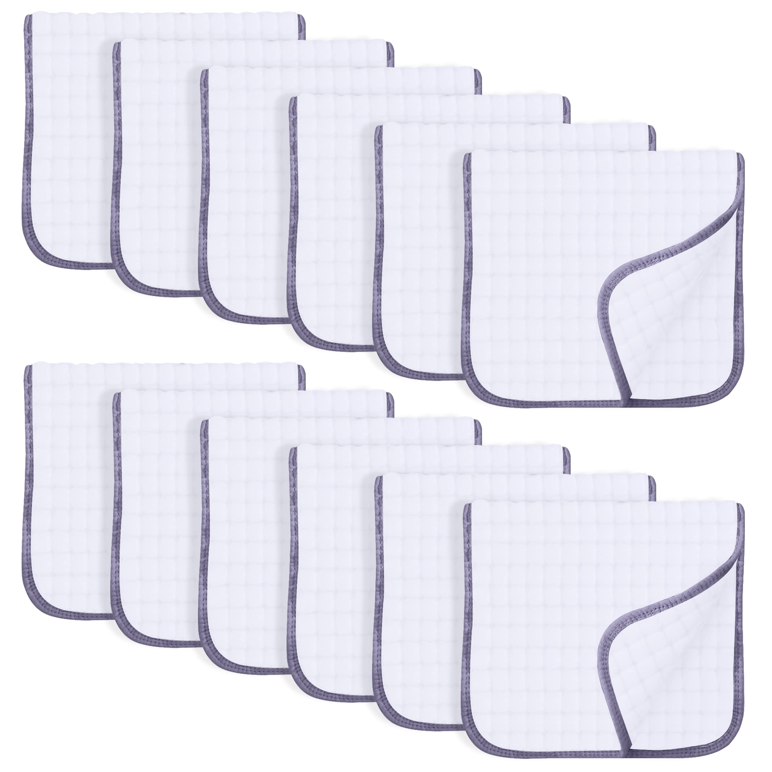 Sweet Dolphin muslin burp cloths absorbent for baby messes and spills.