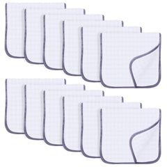 Sweet Dolphin muslin burp cloths absorbent for baby messes and spills.
