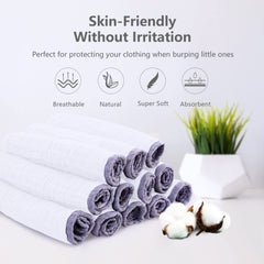 Sweet Dolphin 12-pack muslin cloths soft and versatile for baby care.