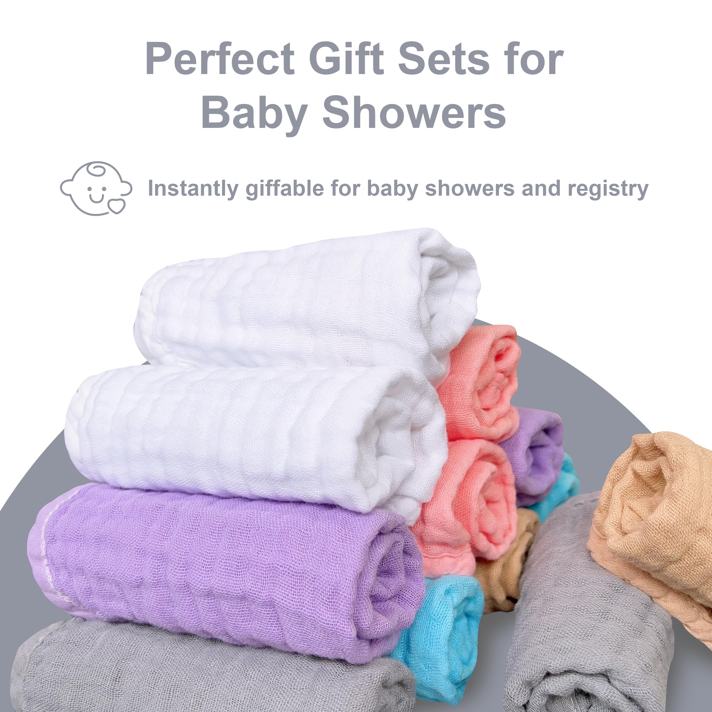 Burp cloth versatility with Sweet Dolphin muslin washcloths