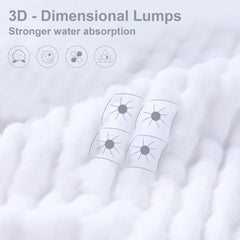 Close-up of Sweet Dolphin muslin washcloth texture for delicate skin
