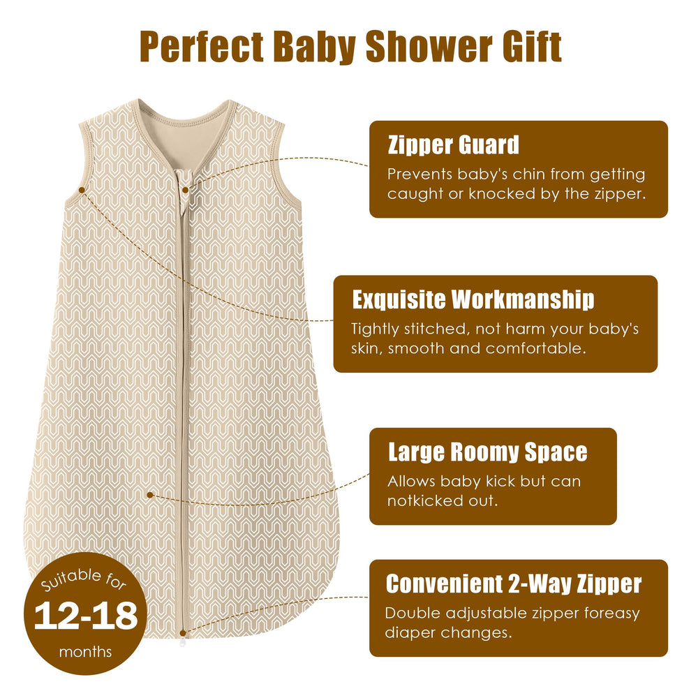 SWEET DOLPHIN sleeveless sleep sack with TOG 0.5 for year-round comfort.