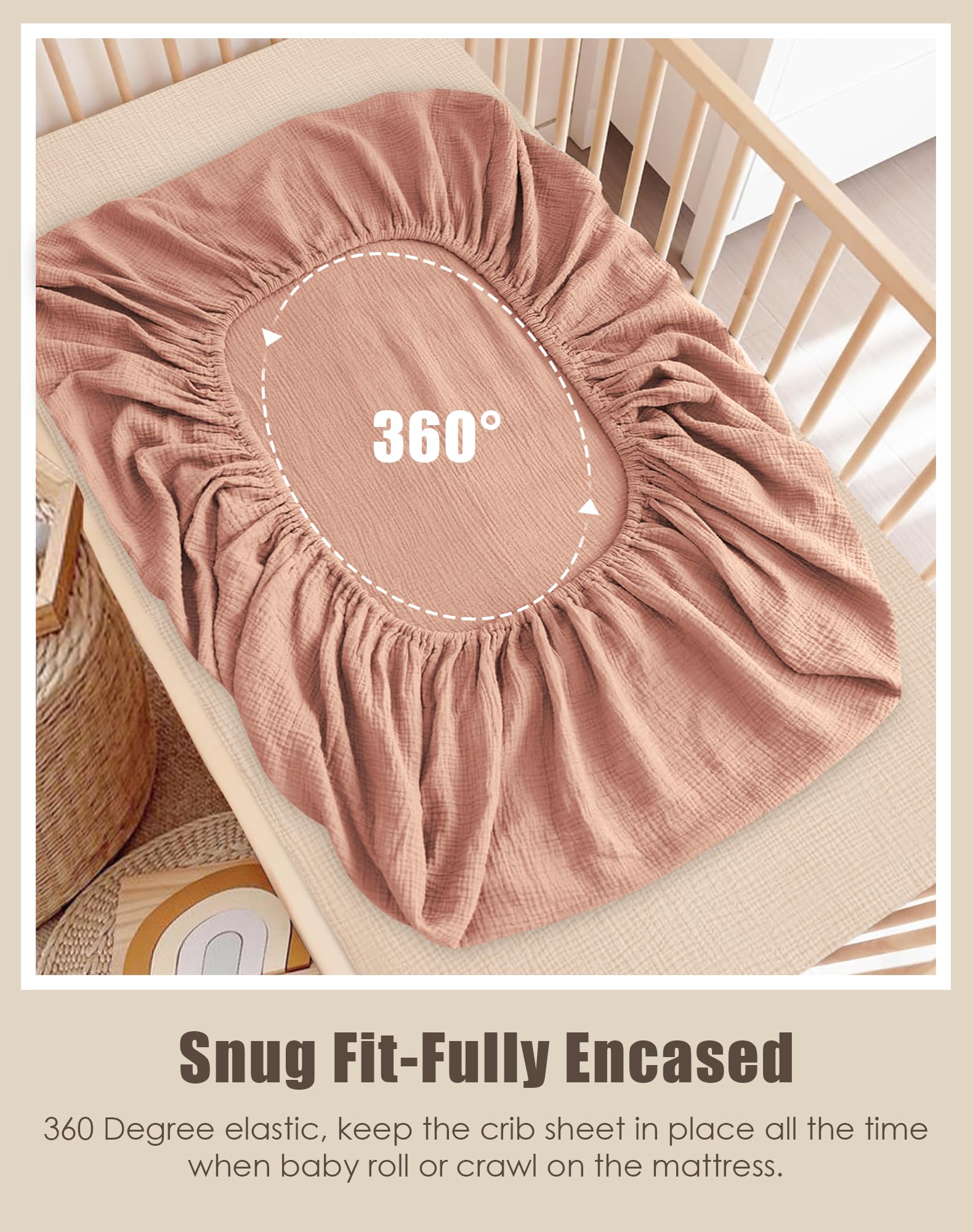 Sweet Dolphin ultra-soft 40S cotton detail highlights gentle touch.
