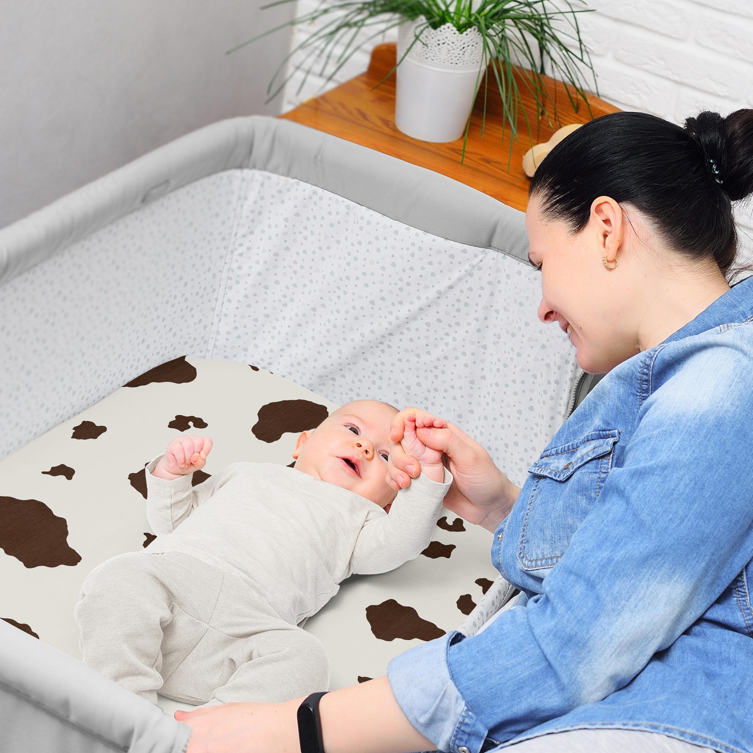 Sweet Jojo Designs baby nursery cow print sheets for cozy daily use