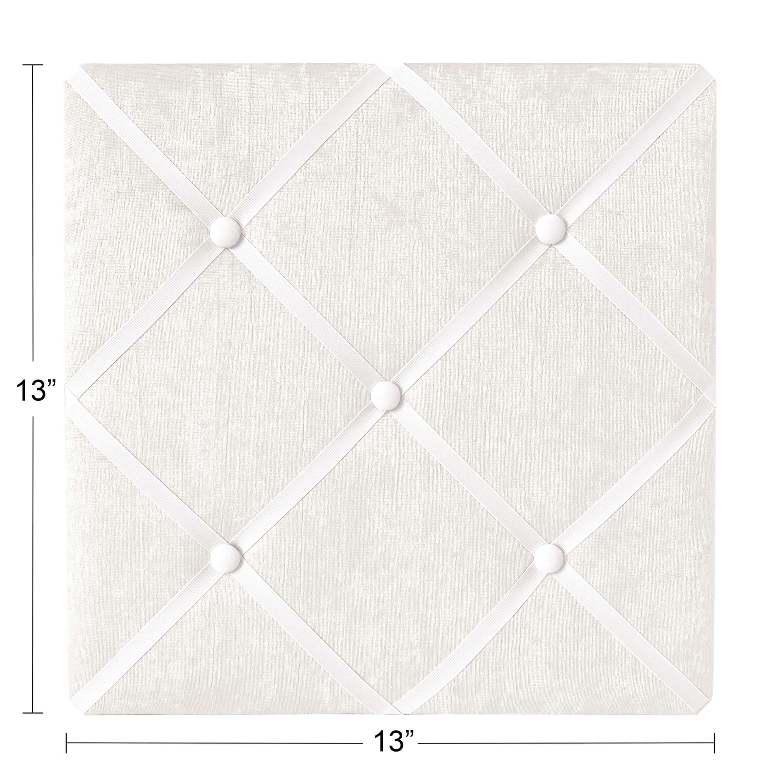 Sweet Jojo Designs memo board back with metal hangers for easy wall mounting.