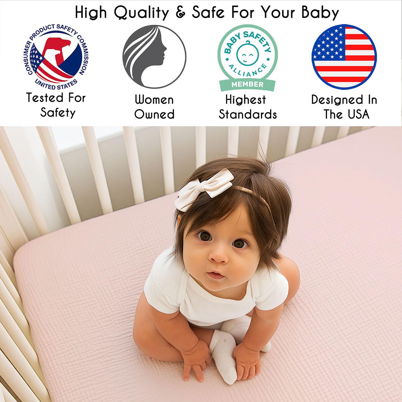 Sweet Jojo Designs ballerina-themed crib sheet adds charming style with skin-friendly cotton