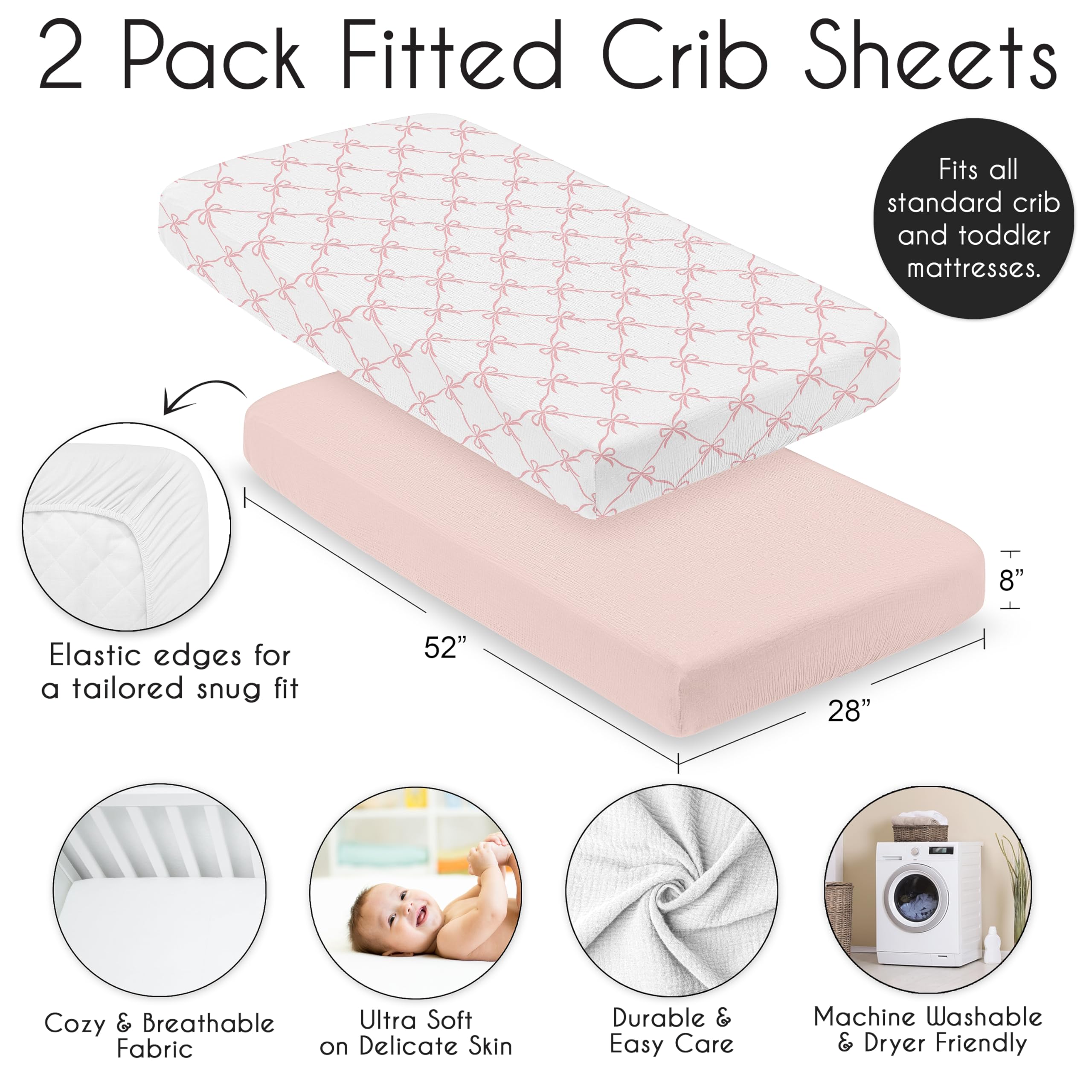 Sweet Jojo Designs ballet princess collection sheet complements nursery decor with gentle hues