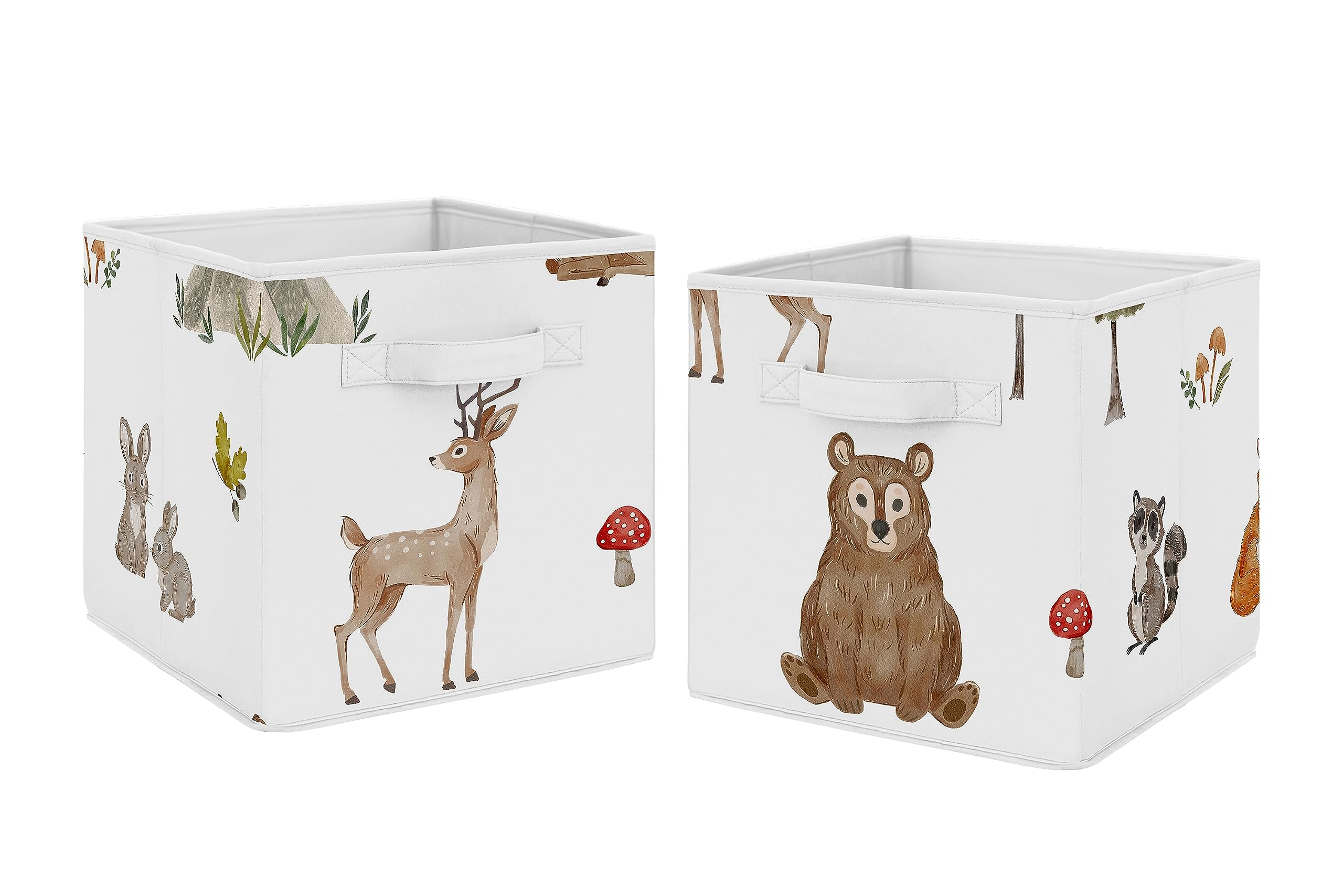 Sweet Jojo Designs bear watercolor print storage cube for toy organization