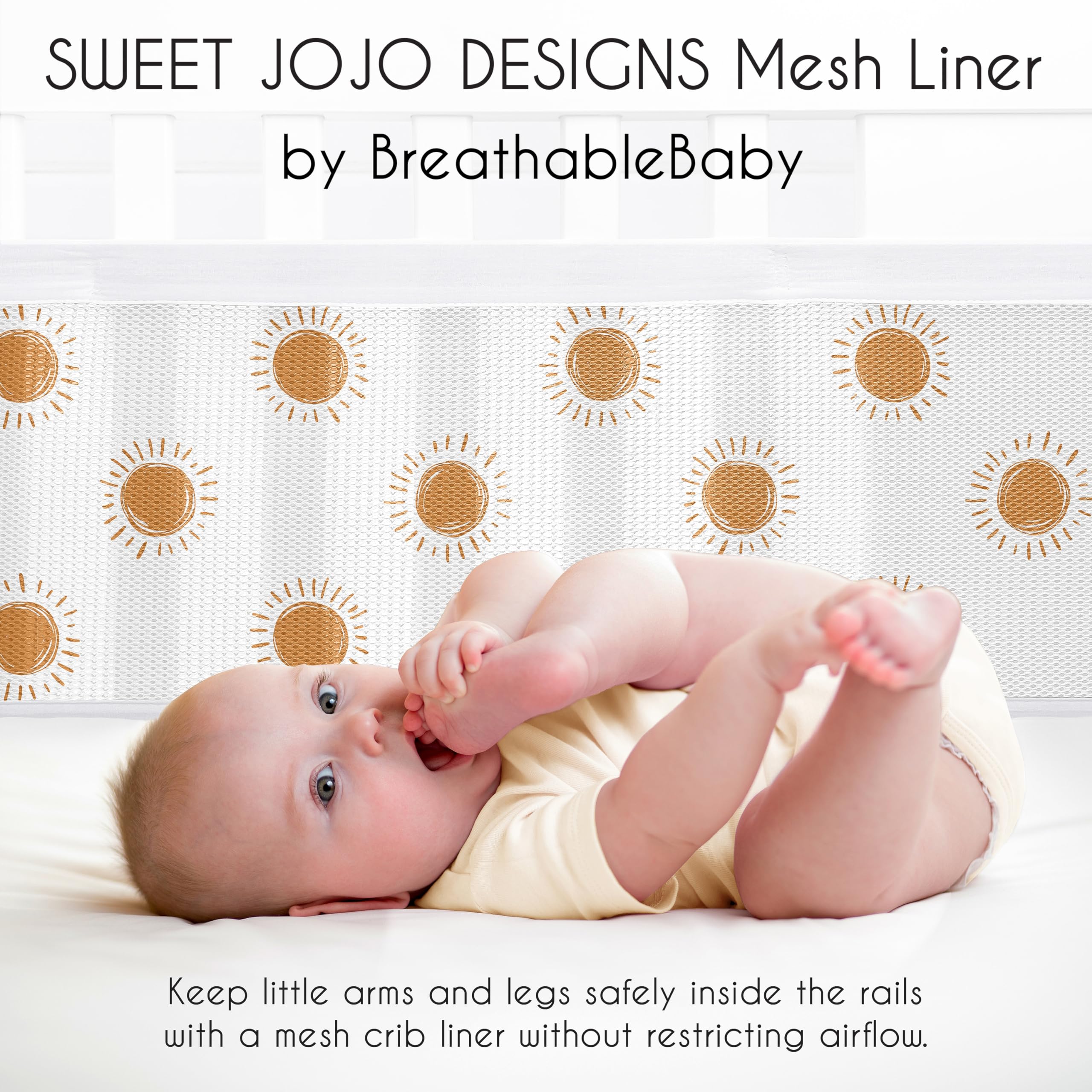 Sweet Jojo Designs boho sun vintage print adds soft color to nursery