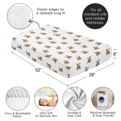 Sweet Jojo Designs easy-care sheet is quick to wash and dry