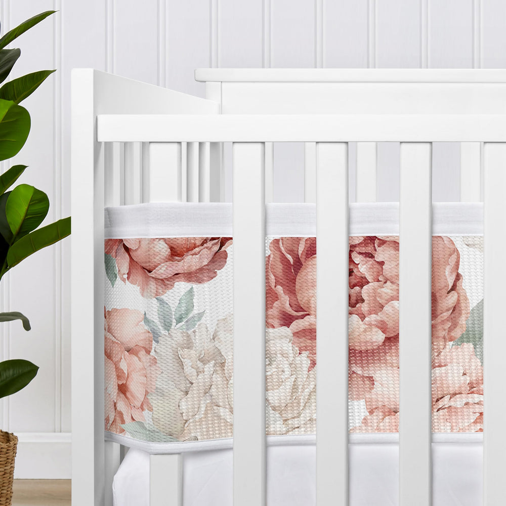 Sweet Jojo Designs BreathableBaby top edge and ties detail for secure installation