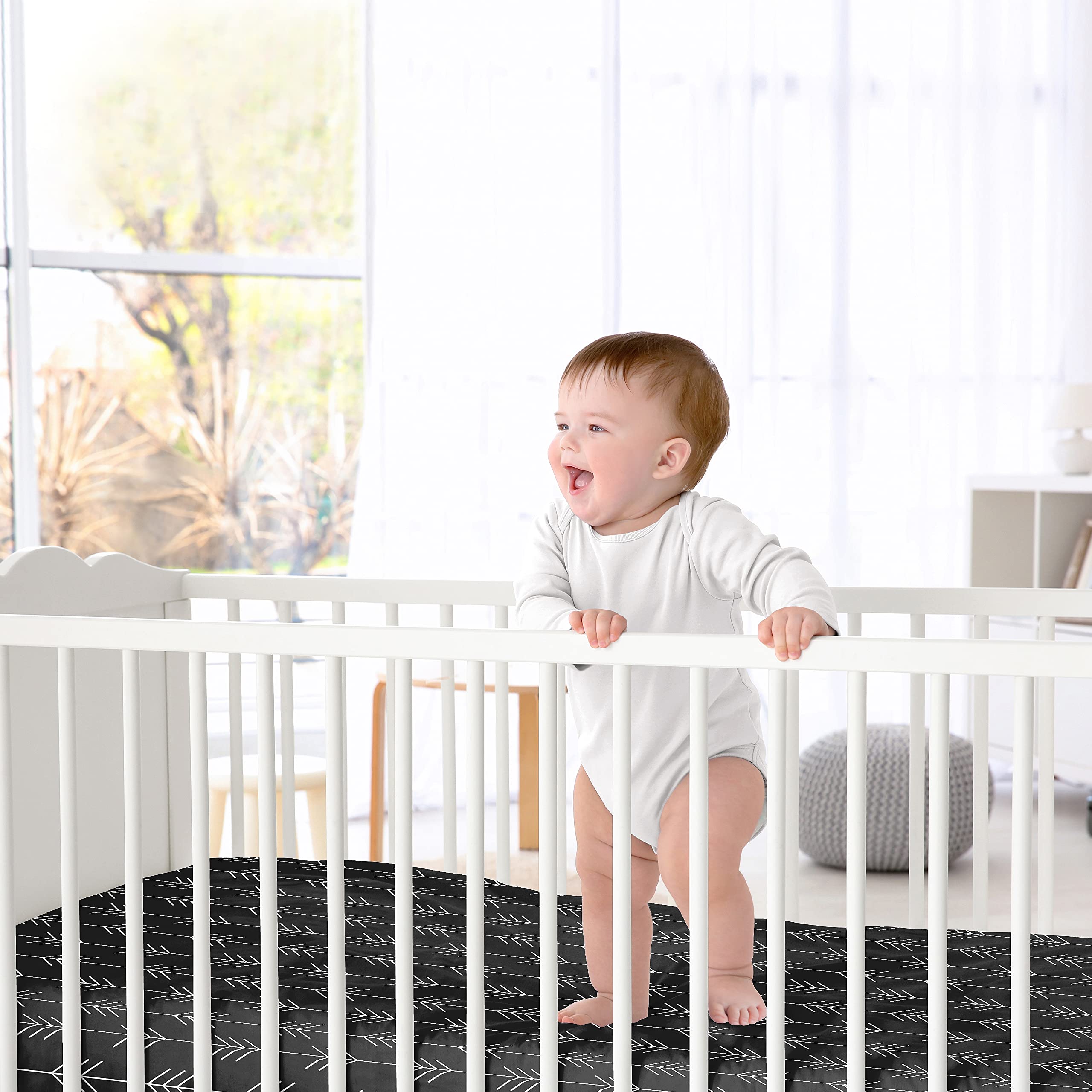 Sweet Jojo Designs brushed microfiber fabric texture for nursery comfort