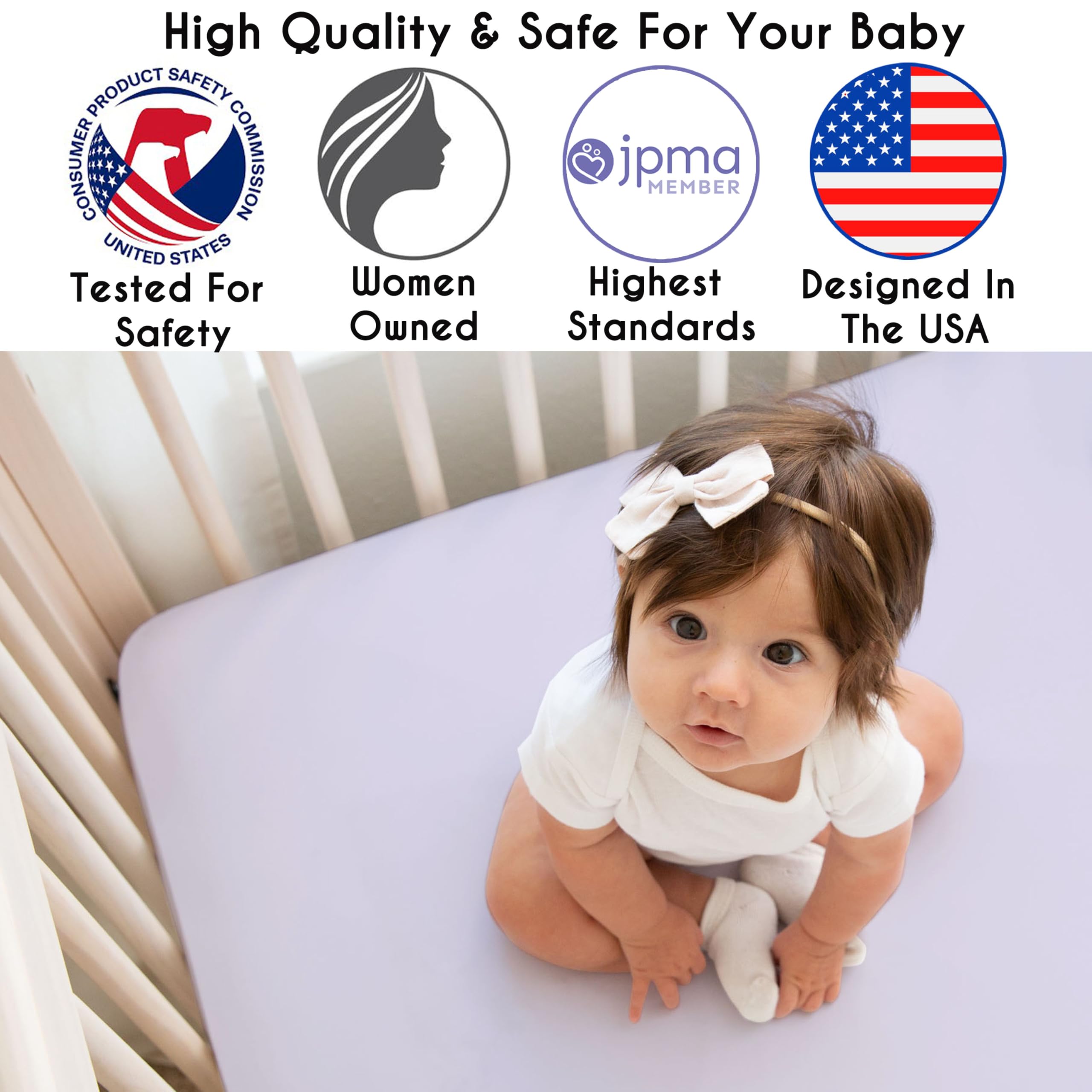 Sweet Jojo Designs soft brushed microfiber provides gentle touch for delicate sleep