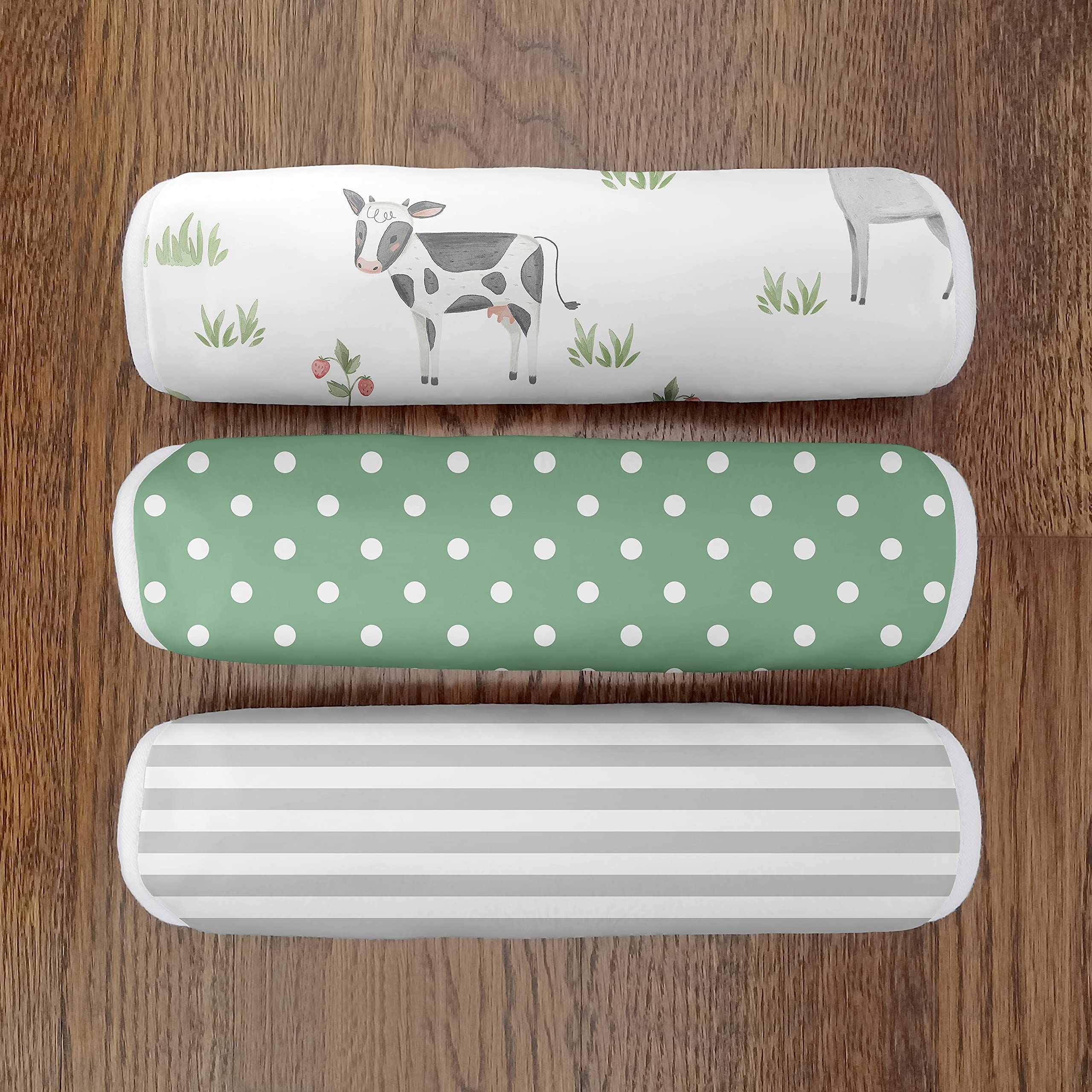Sweet Jojo Designs burp cloths with white polka dots, soft on baby skin.