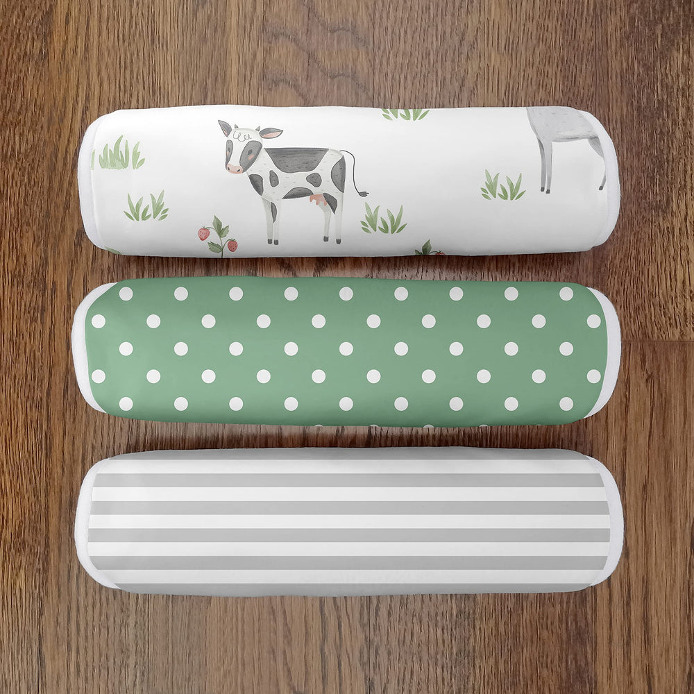 Sweet Jojo Designs burp cloths with white polka dots, soft on baby skin.