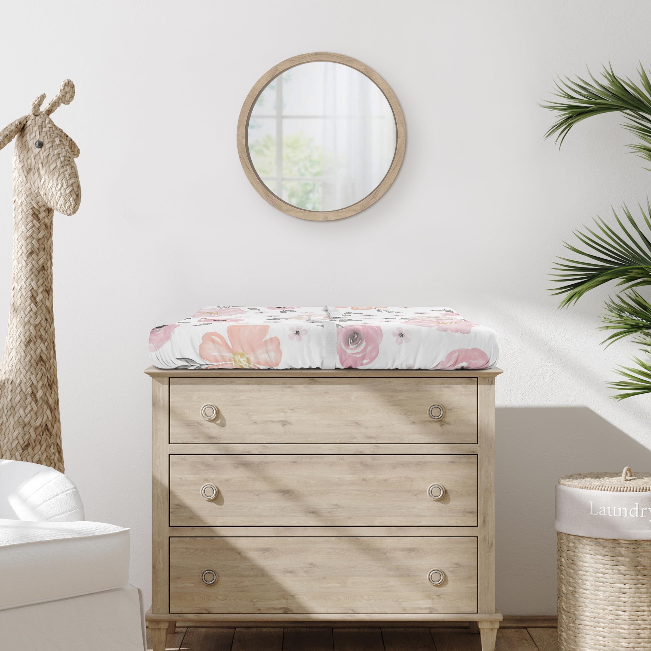 Sweet Jojo Designs close-up shows brushed microfiber texture for gentle baby care.