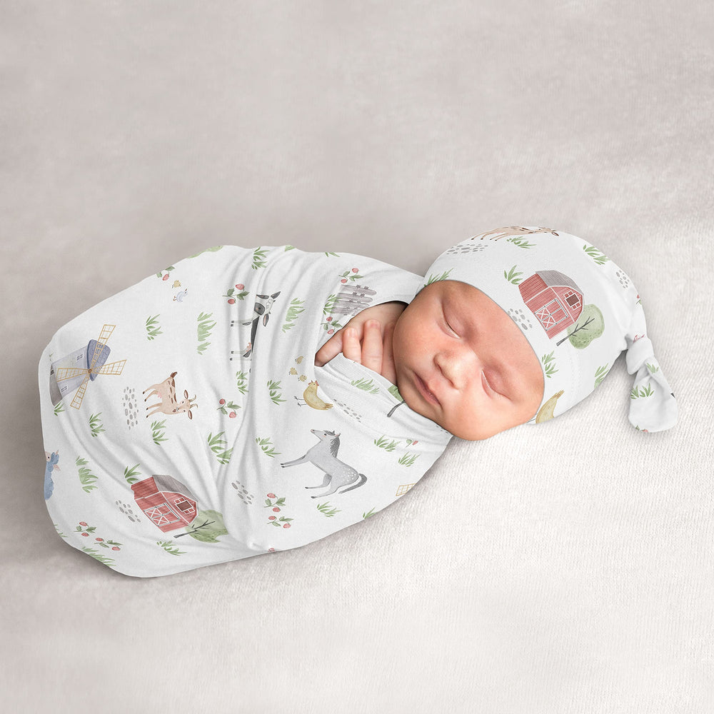 Sweet Jojo Designs cocoon sleep sack with watercolor farm animals for infant comfort