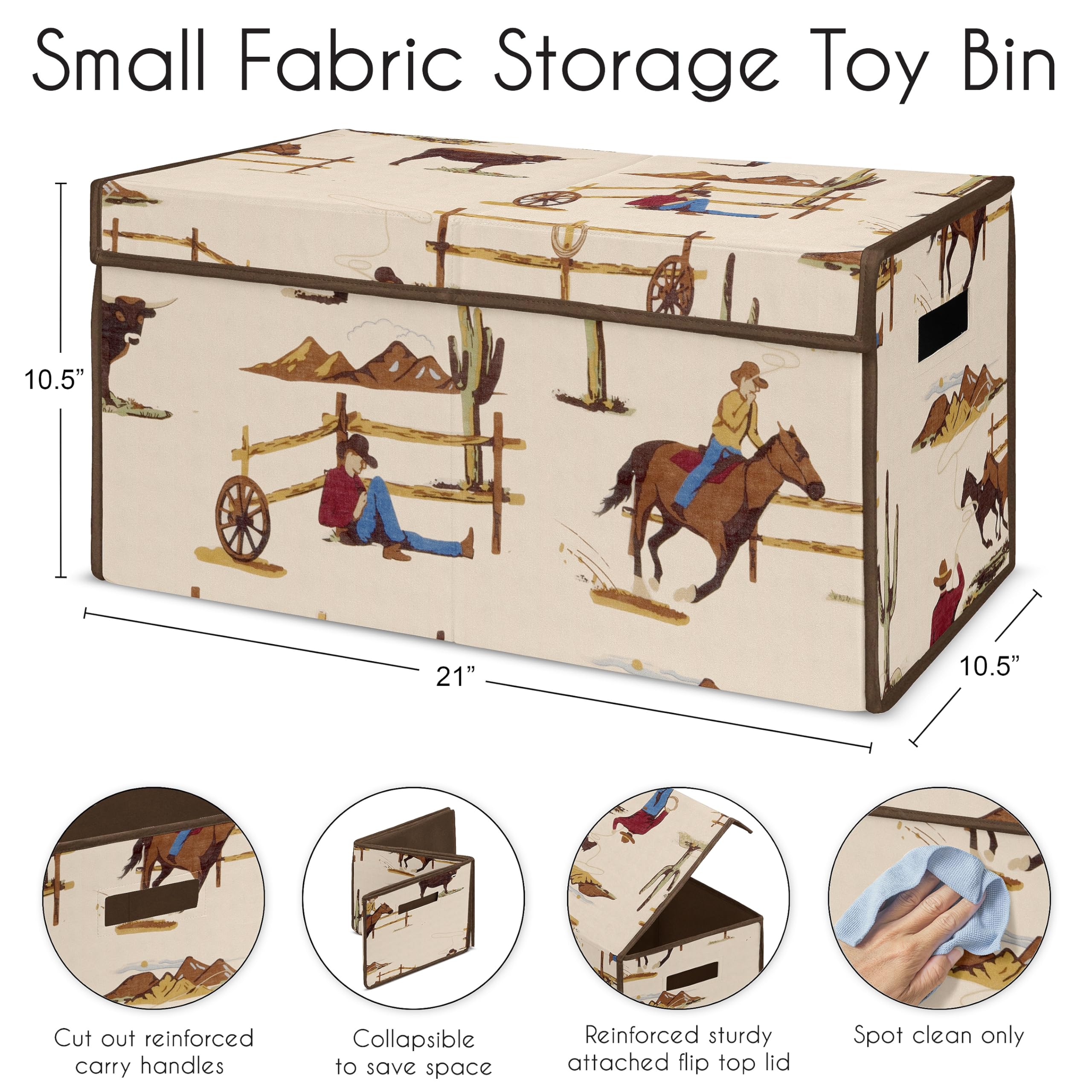 Sweet Jojo Designs storage bin close-up highlights sturdy fabric and lid.