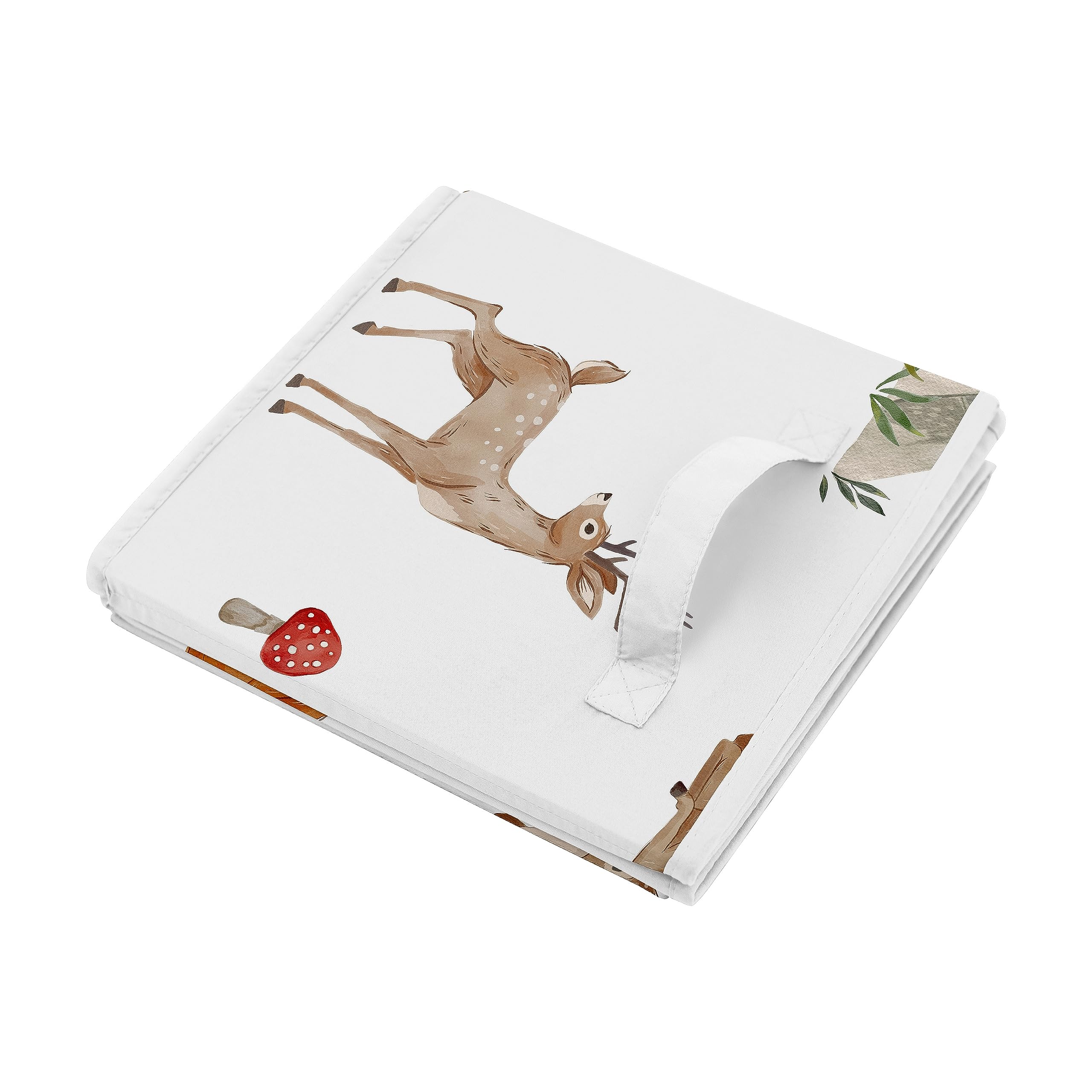 Sweet Jojo Designs deer watercolor print cube enhances nursery storage