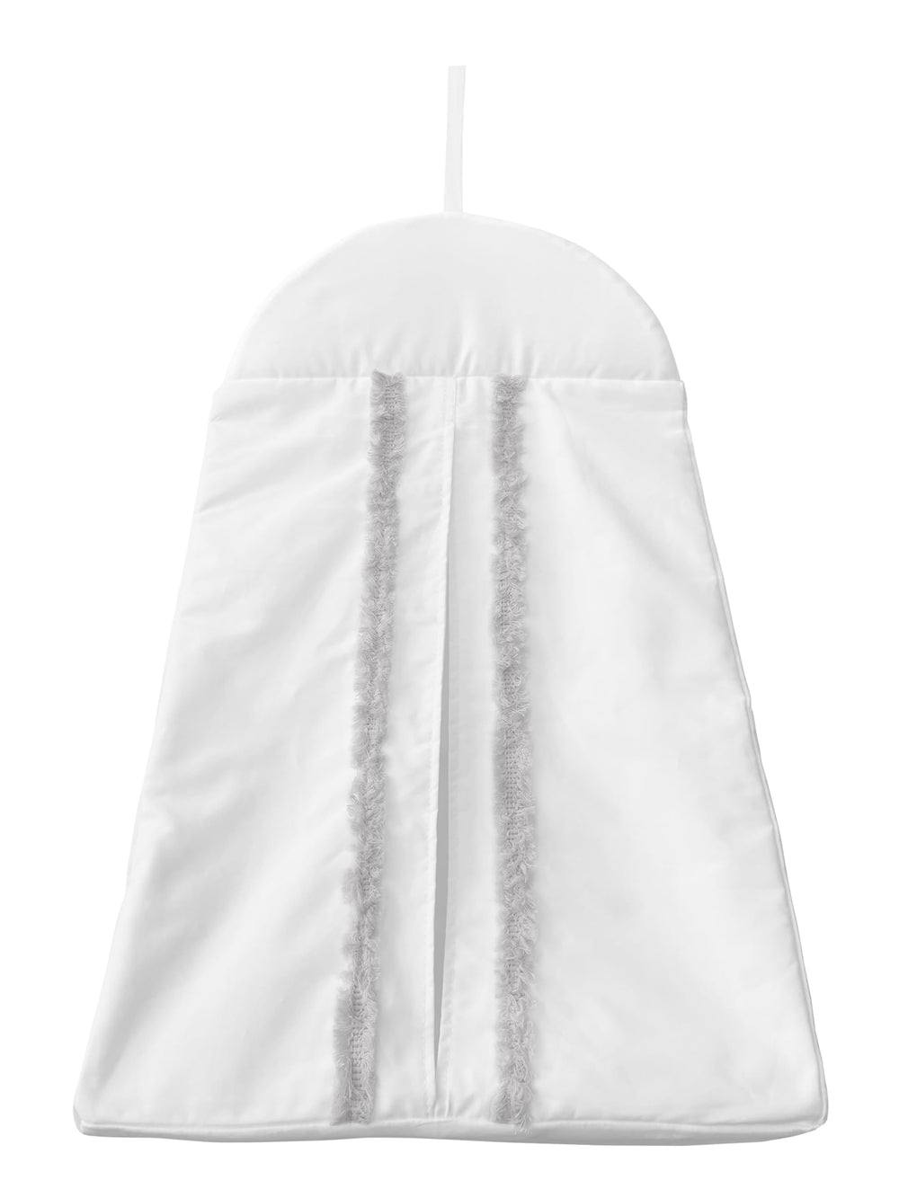 Sweet Jojo Designs diaper stacker keeps essentials within reach during changes.