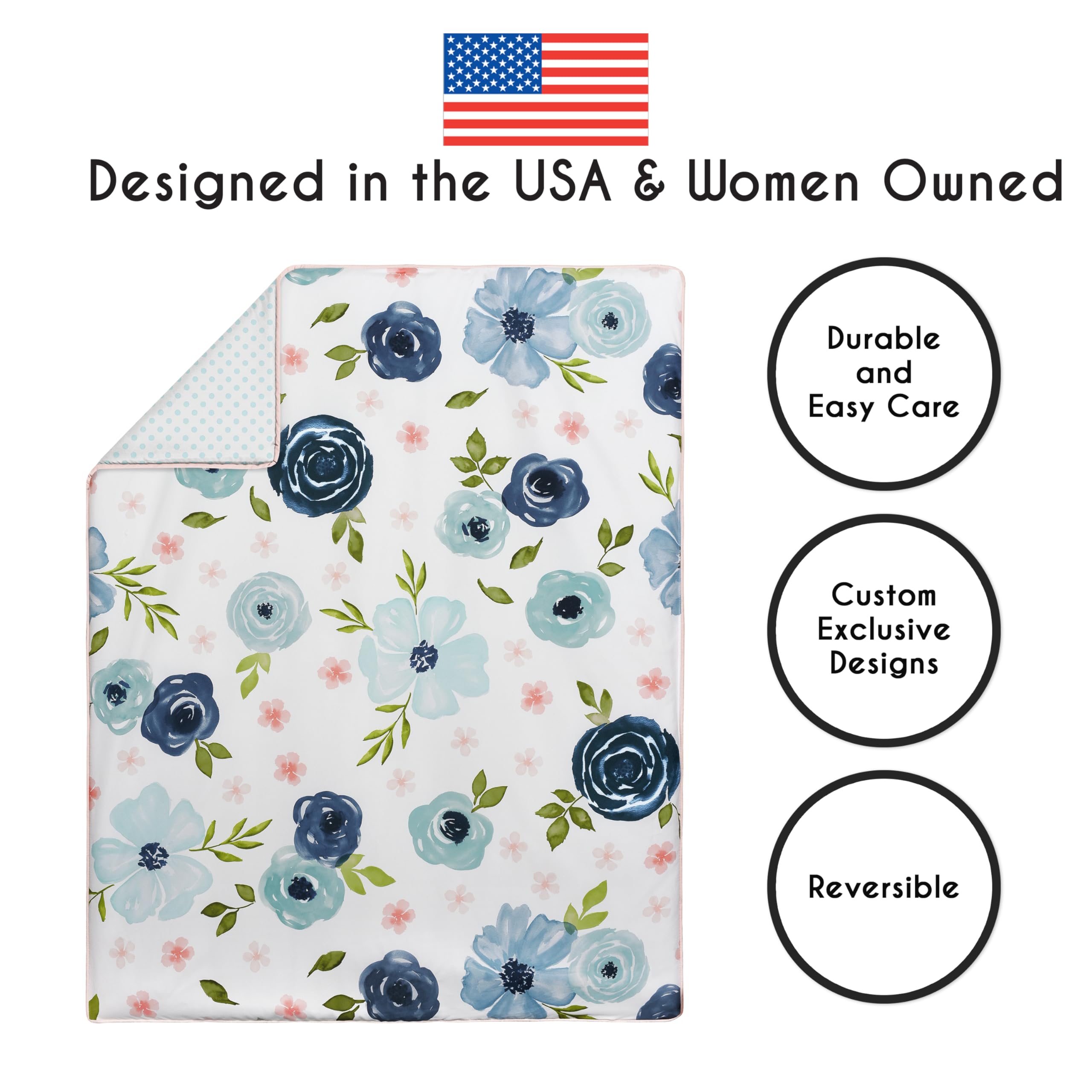 Sweet Jojo Designs diaper stacker keeps nappies organized and within reach