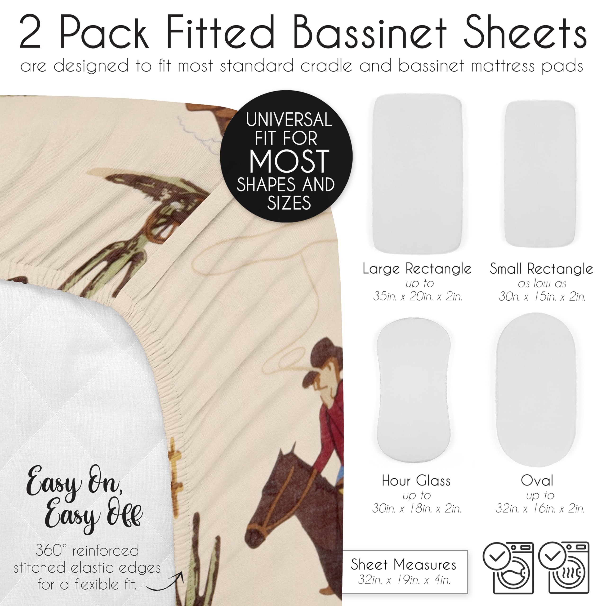 Sweet Jojo Designs durable bassinet sheet illustrating long-lasting stitching