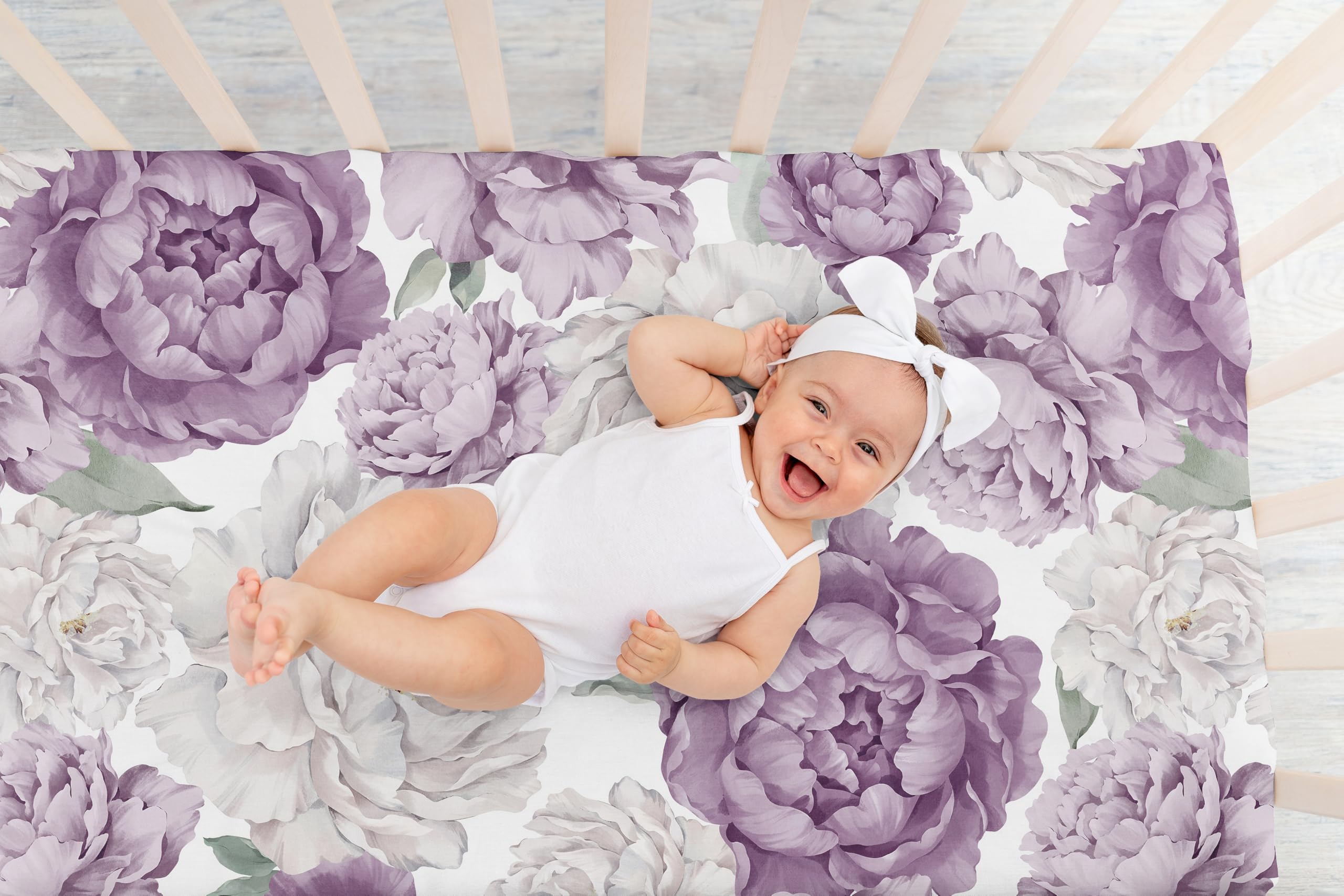 Sweet Jojo Designs easy-care crib sheet ready for quick laundering