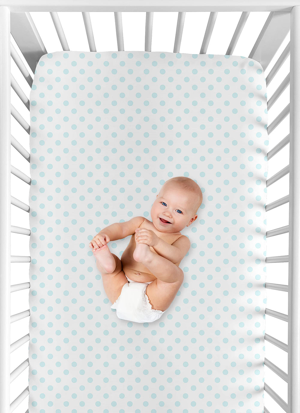 Sweet Jojo Designs easy machine wash and dry for quick nursery laundry days.