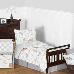 Sweet Jojo Designs watercolor farm print adds playful charm to kids rooms.