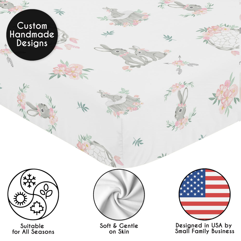 Sweet Jojo Designs arrow pattern crib sheet for stylish coordination and secure fit.