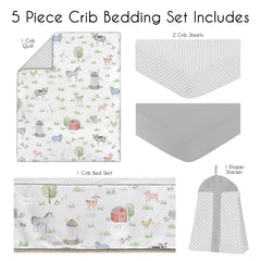 Sweet Jojo Designs fitted crib sheet pair provides snug fit and easy care.