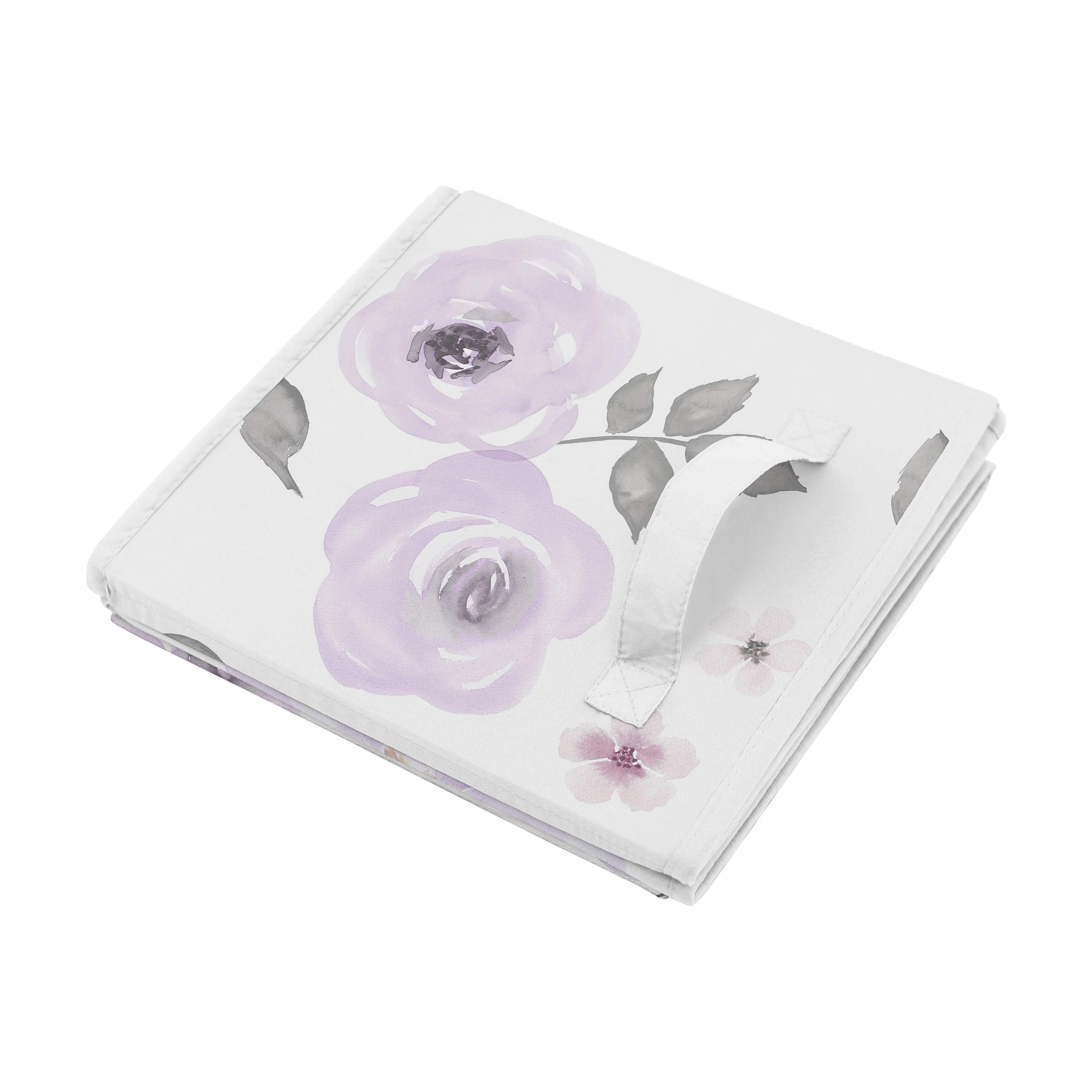 Sweet Jojo Designs front-view lavender bin fitting standard cube shelving