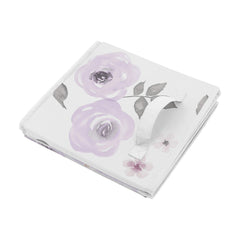 Sweet Jojo Designs front-view lavender bin fitting standard cube shelving