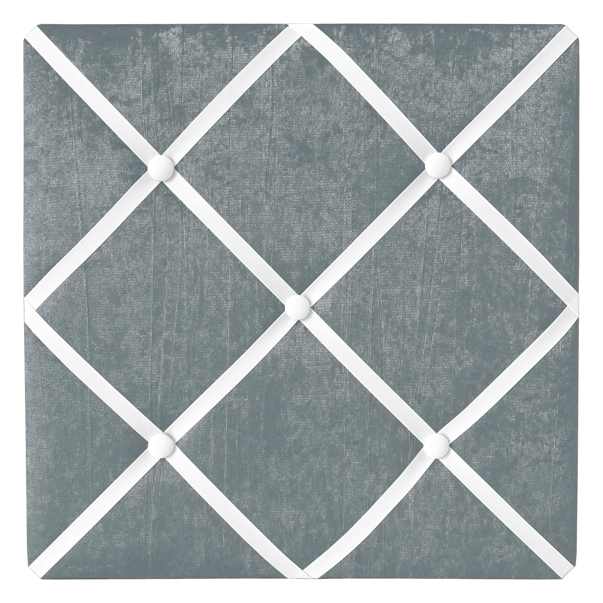Sweet Jojo Designs grey fabric memory memo board for photo display