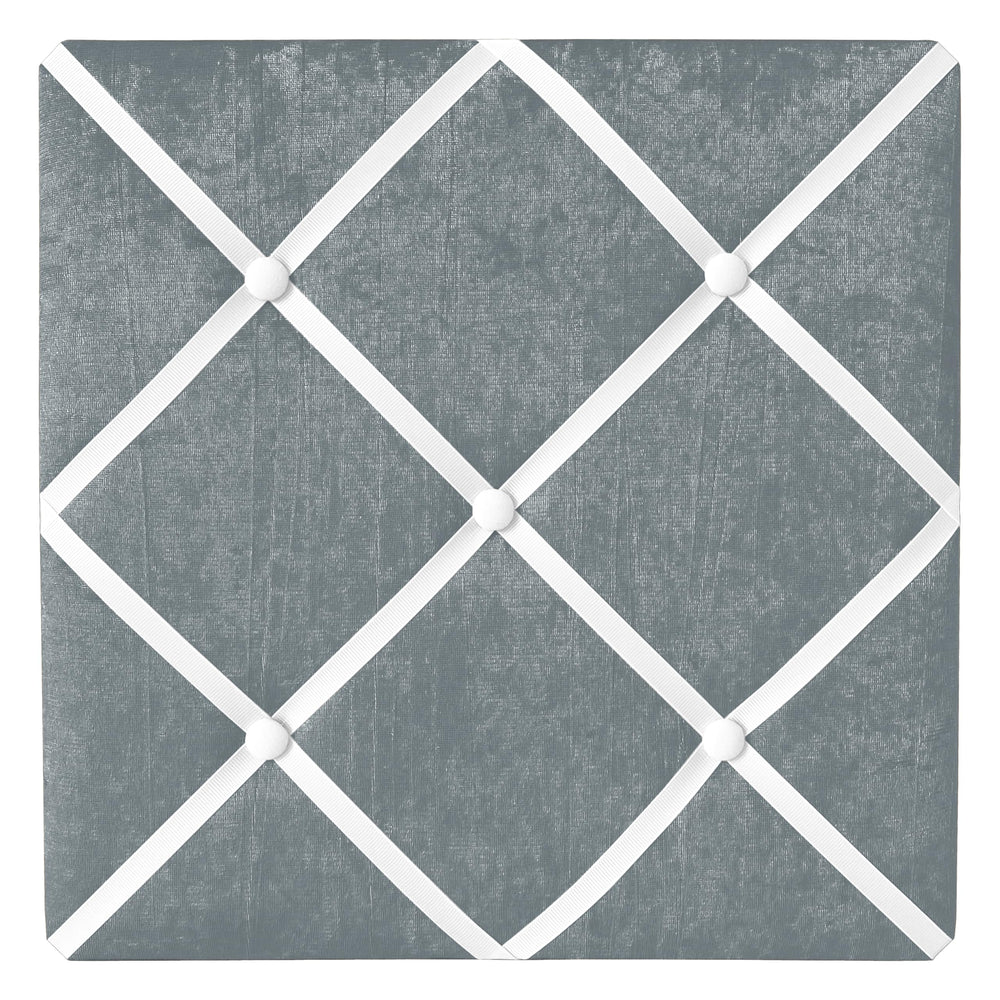 Sweet Jojo Designs grey fabric memory memo board for photo display
