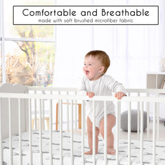 Sweet Jojo Designs Grey Stag Antler woodland crib sheet with secure fit and easy care