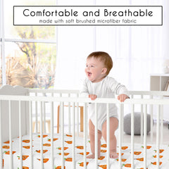 Sweet Jojo Designs jack-o-lantern print adds seasonal charm while keeping baby comfortable.
