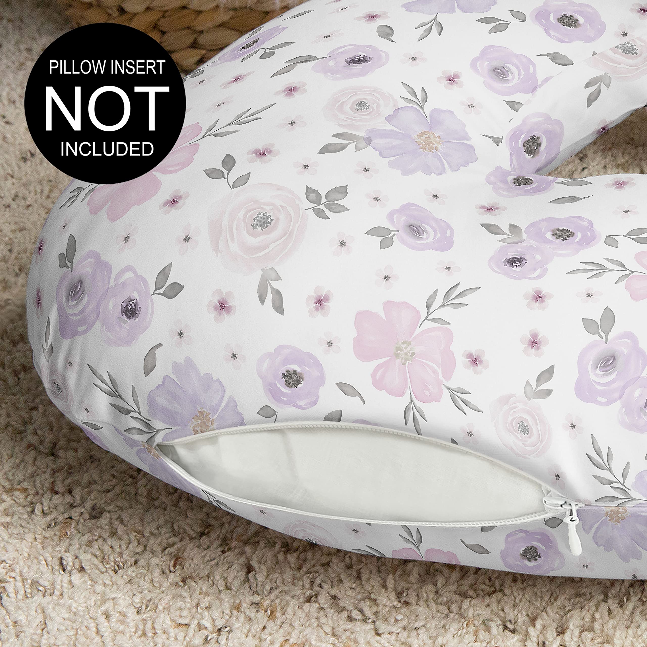 Sweet Jojo Designs hidden-zip nursing pillow cover keeps style clean and practical
