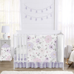 Sweet Jojo Designs lavender border and piping for a soft play surface