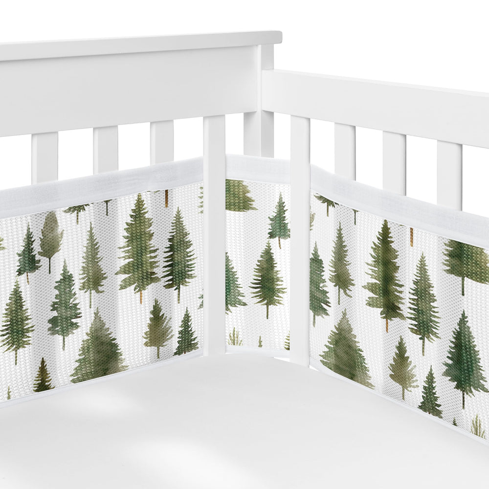 Sweet Jojo Designs long panel mesh liner offering breathable airflow around the crib