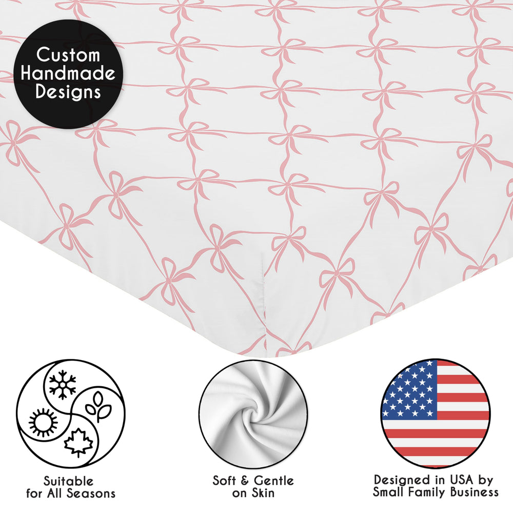 Sweet Jojo Designs easy-care crib sheet; machine washable and quick-drying