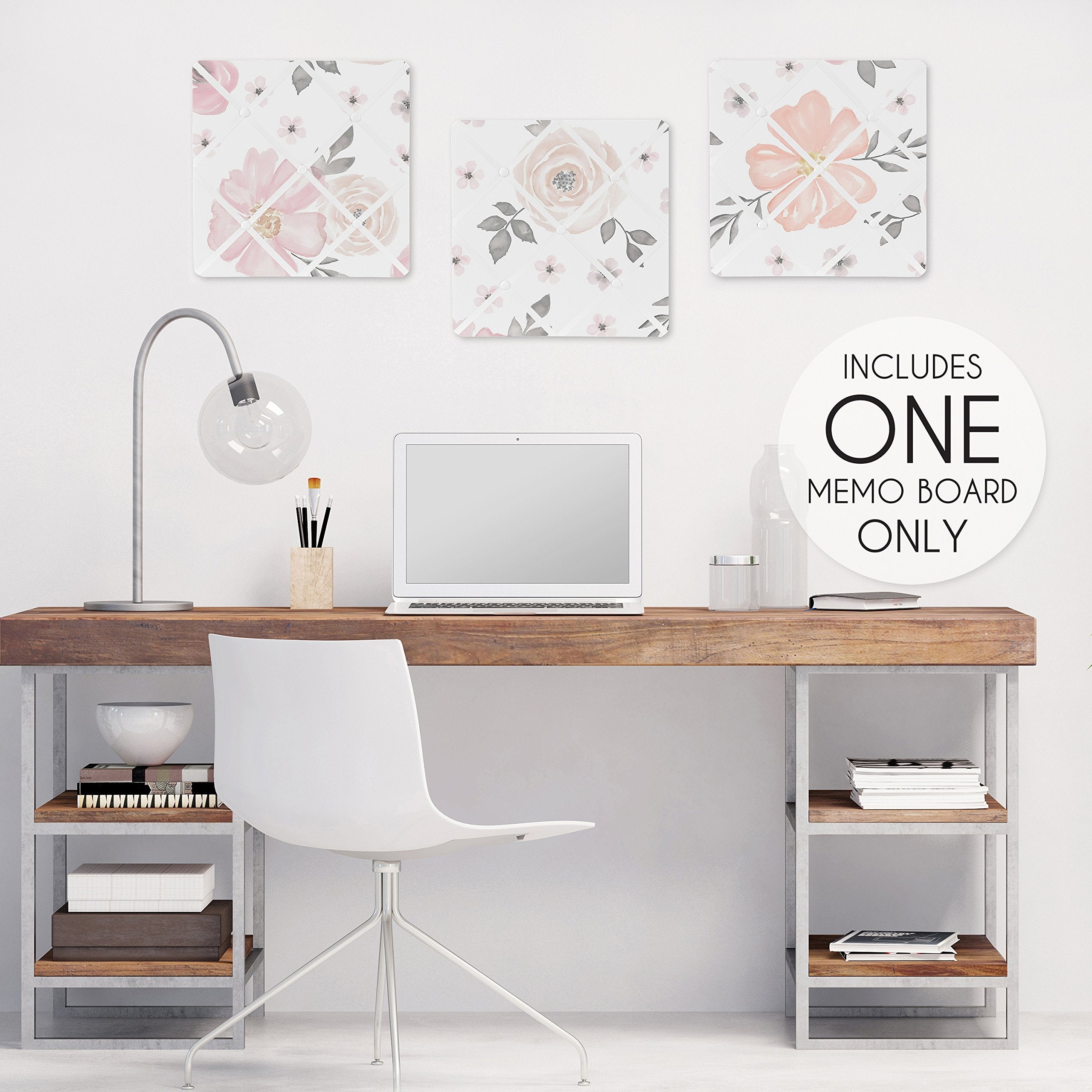 Sweet Jojo Designs memo board ribbon detail for stylish photo display