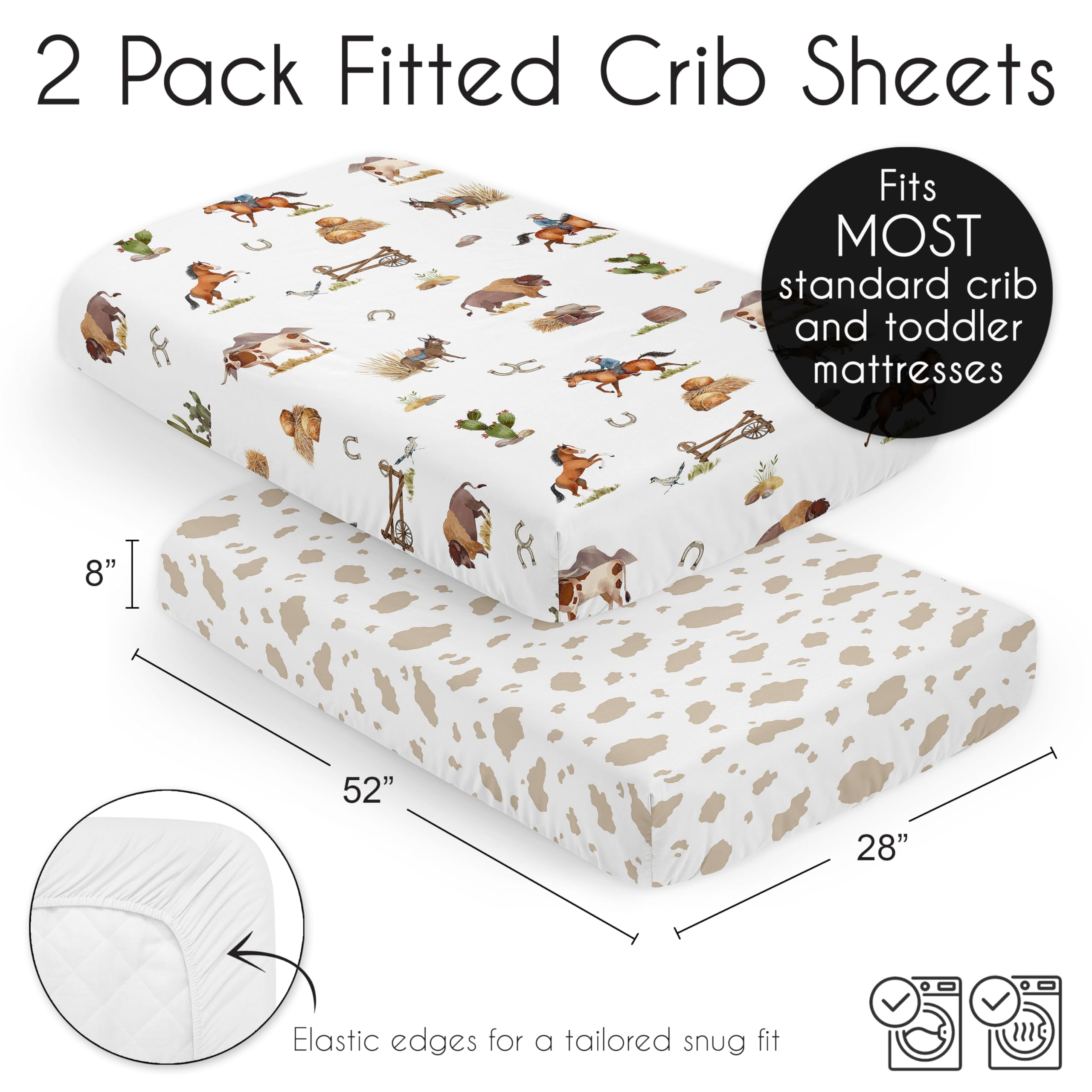 Sweet Jojo Designs microfiber crib sheet; easy care for quick changes.