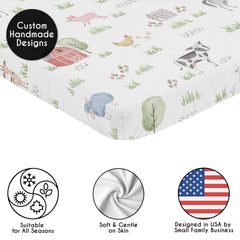 Sweet Jojo Designs mini crib sheet with brushed microfiber; soft and easy to care for.