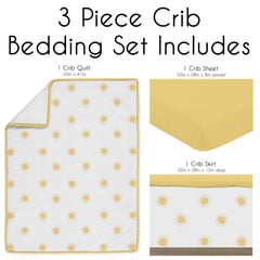 Sweet Jojo Designs mustard crib sheet provides breathable comfort and secure fit