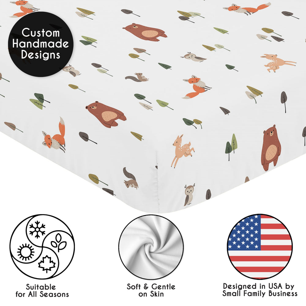 Sweet Jojo Designs newborn crib sheet in use provides comfortable sleep surface