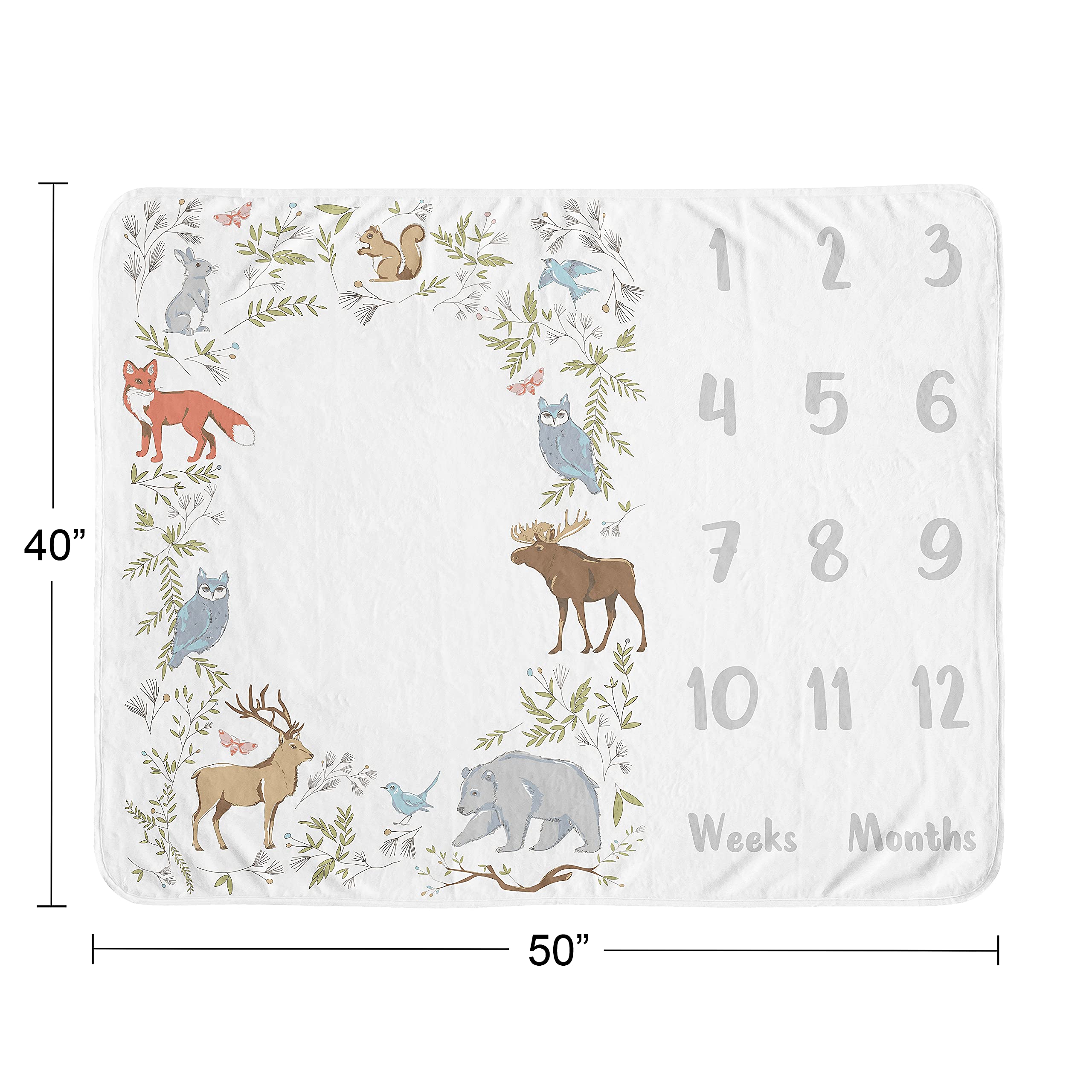 Sweet Jojo Designs newborn growth mat helps capture first-year changes with a soft backdrop